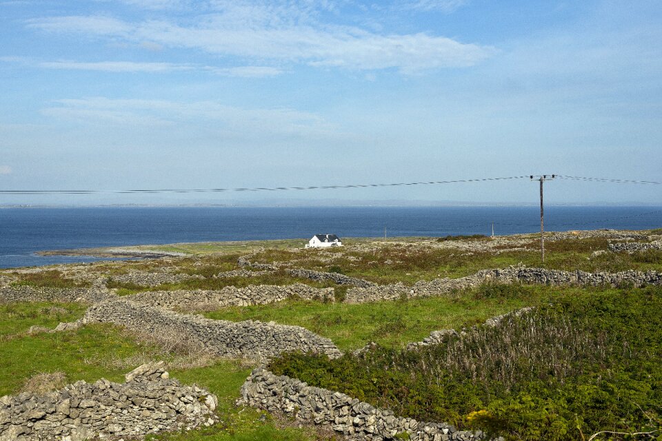 Aran islands beach stone wall