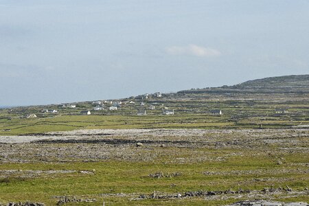 Aran islands village mountain photo