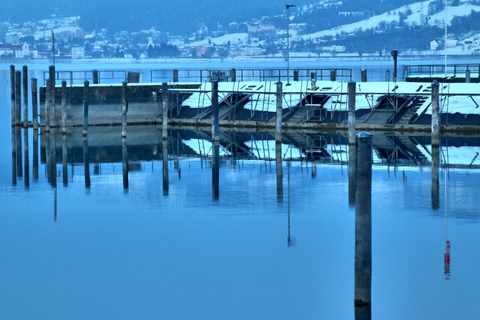 Port cold nature evening