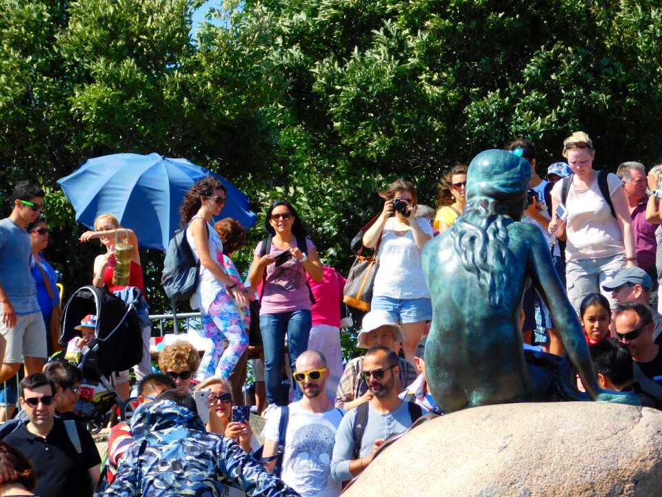 People crowd tourist attraction