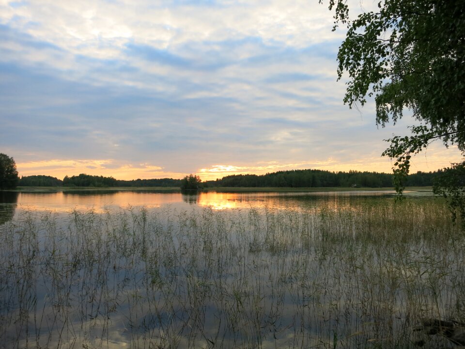 Sunset scandinavia nature