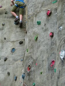 Climber sport climbing rock