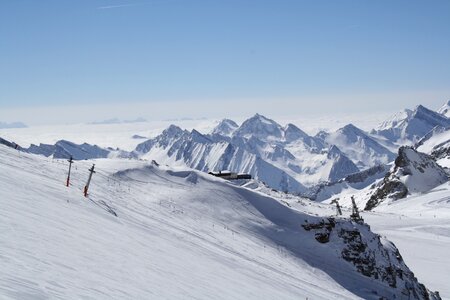 Skiing alpine panorama