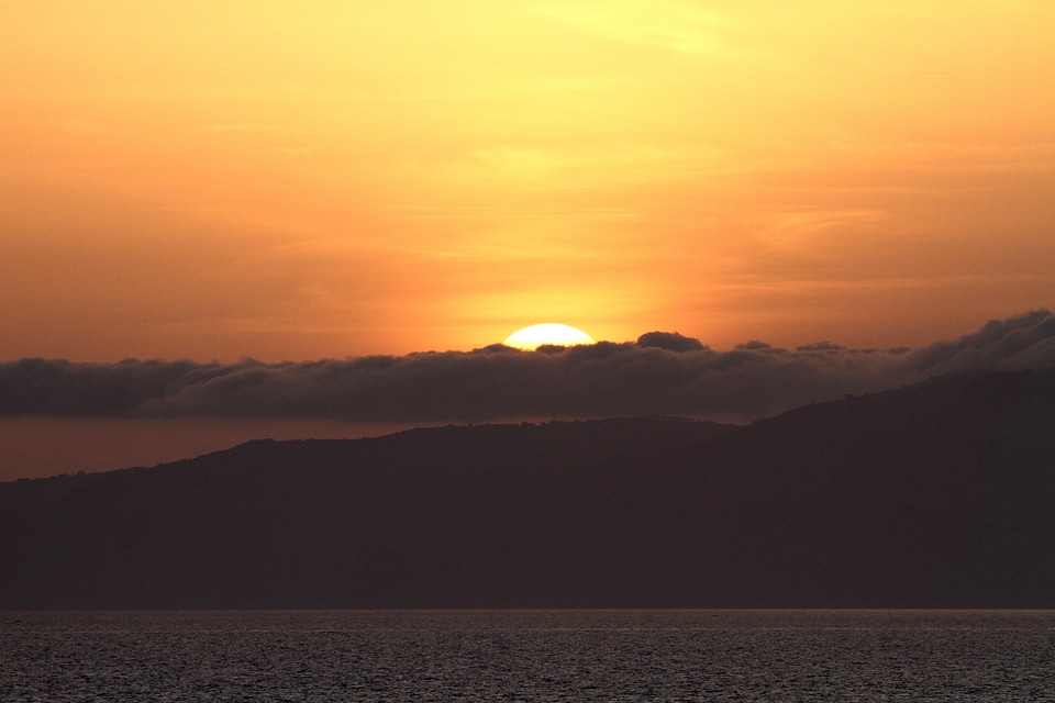 Nature landscape afterglow