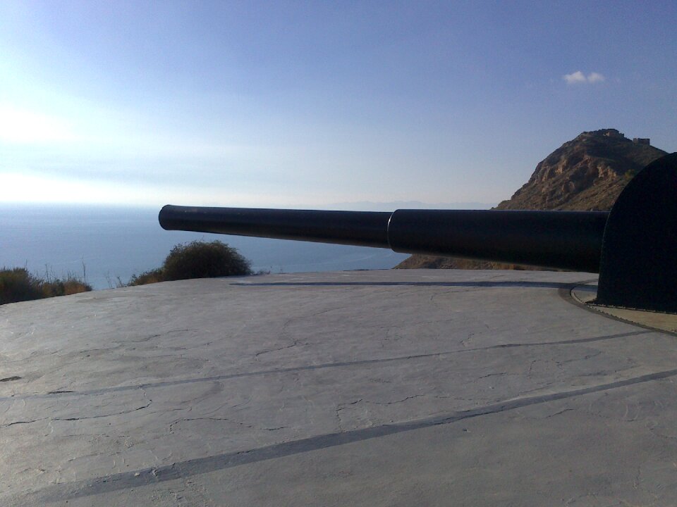 Beach cannons spain