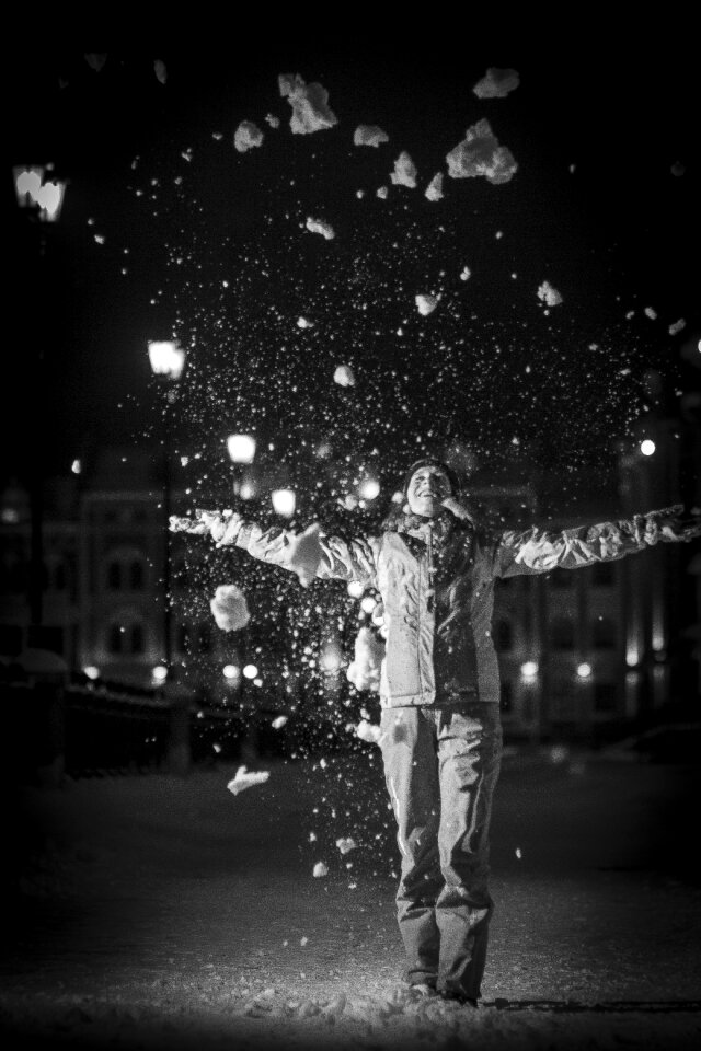 New year's eve lights evening