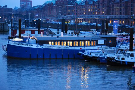 Port ship river schifferkirche