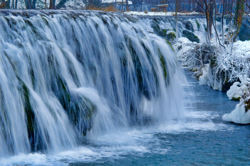 Cold winter stream photo