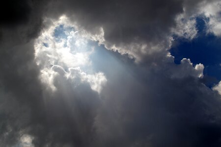 Blue radiating light
