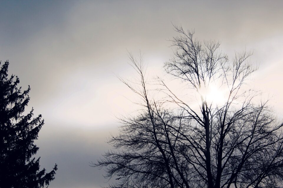 Clouds sky silhouettes