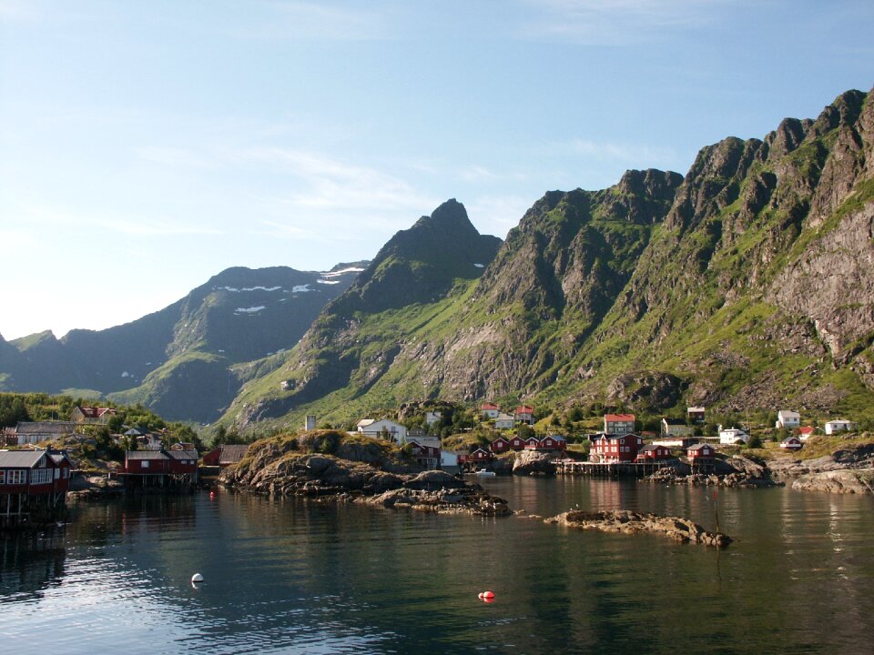 Landscape village fjord