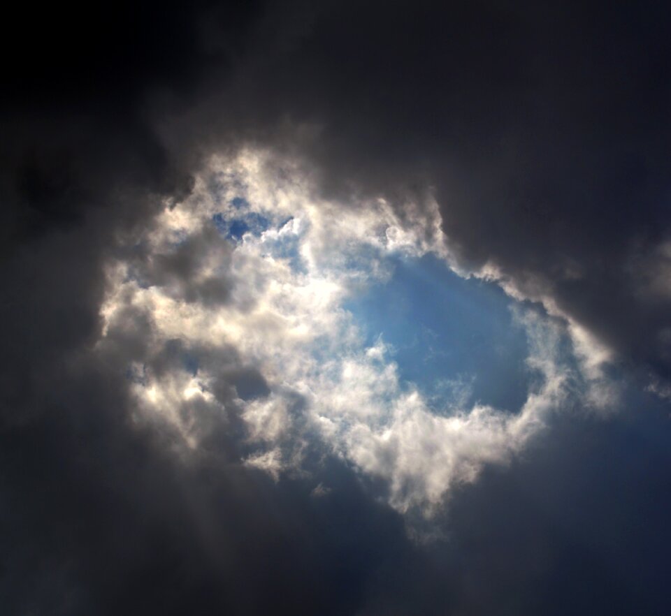 Blue radiating lights