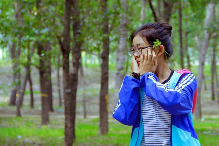 Youth shy beautiful