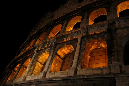 Rome colosseum night