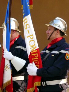 Flag ceremony fire