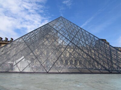 Louvre museum glass pyramid photo