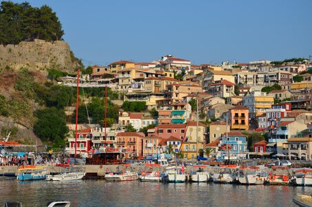 Greece sea port city photo