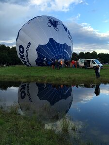 Hot air balloon water air