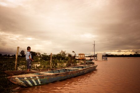 Innocence childhood boat