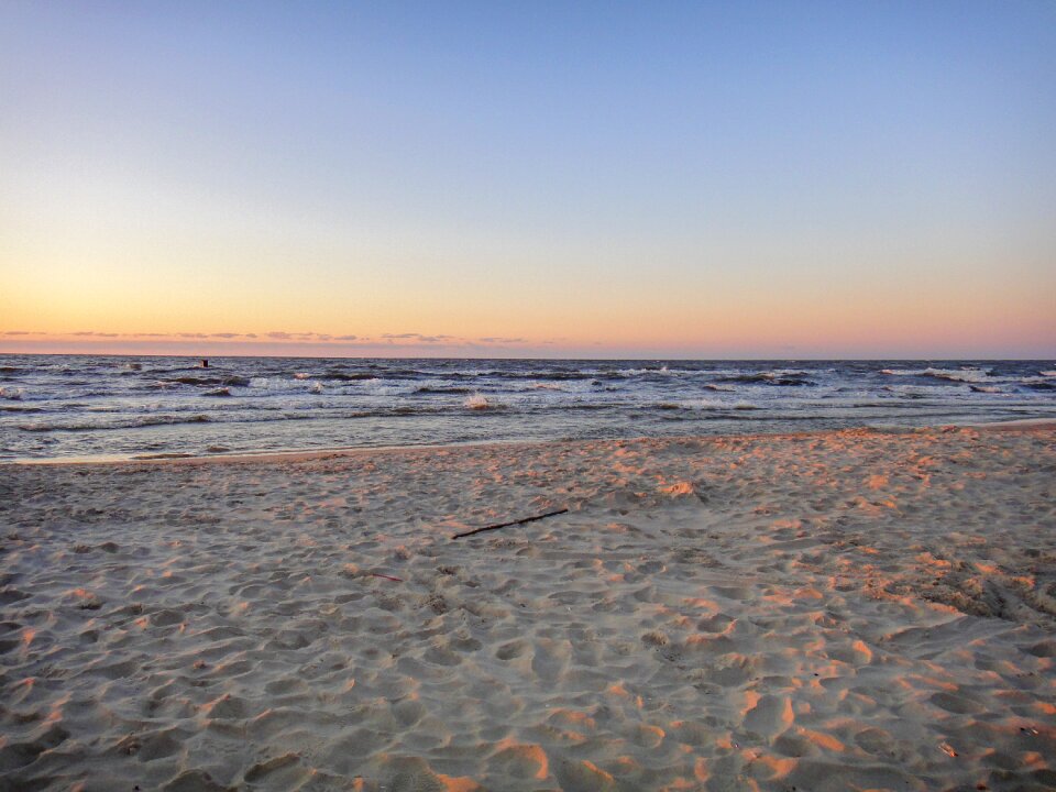 The baltic sea the coast evening