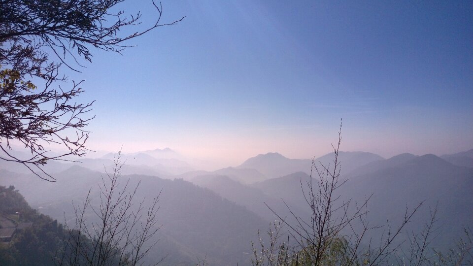 Mountain sunrise morning photo