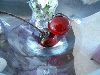 Red glass transparent