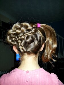 Girl creative hairdo