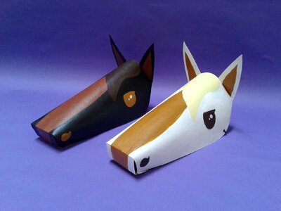 Mask horse paper