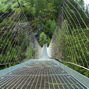 Metal bridge railings rope bridge web photo