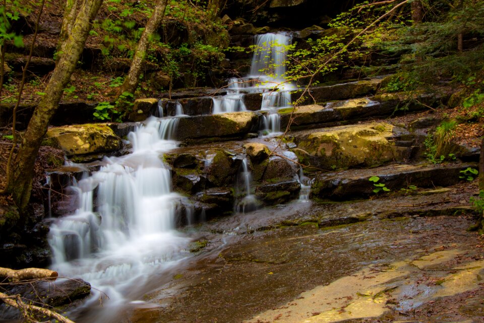 Water cascade nature photo