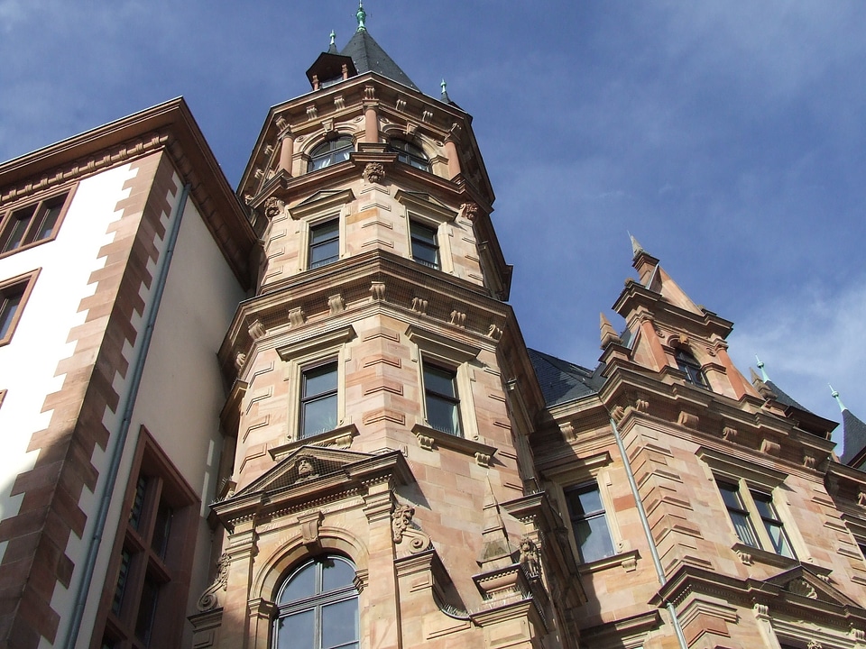 Wiesbaden old building towers