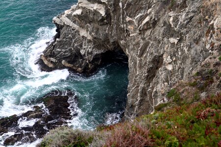 Shore ocean stones photo