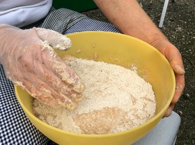 Bake dough knead photo