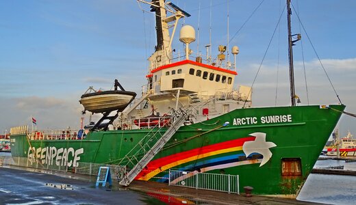 Arctic sunrise port delfzijl