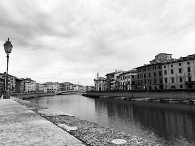 Black white river