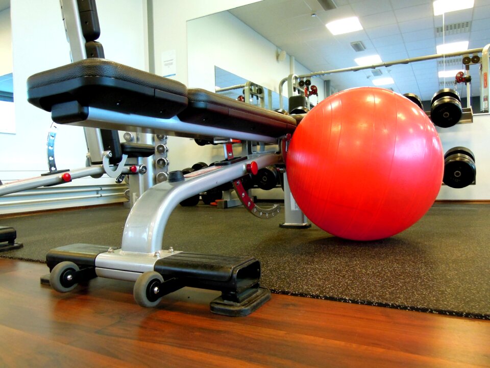 In the gym mirrors lights