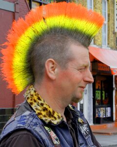 Colored hair outsider unusual