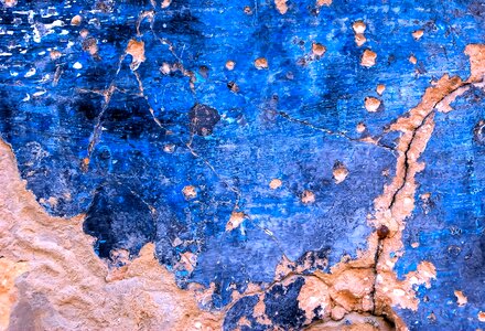 Blue wall plaster