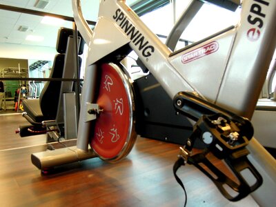 The device bike in the gym
