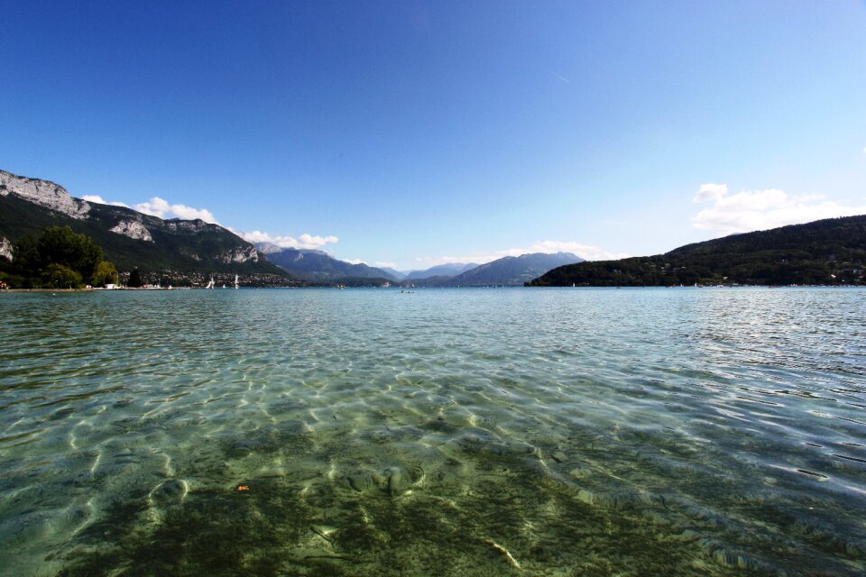 Annecy lake water's edge nature