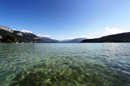 Annecy lake water's edge nature photo
