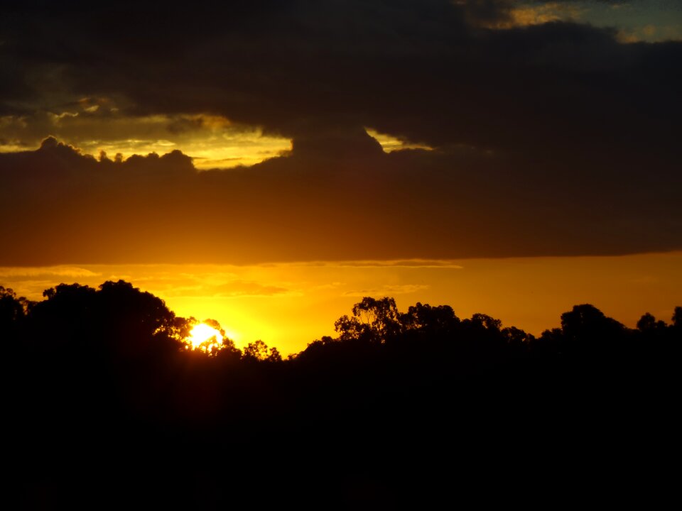 End of the day clouds peace