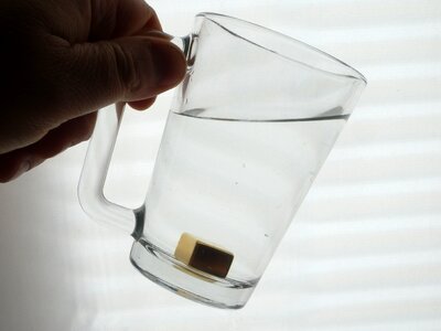 Drinking water structurizer glass cup photo
