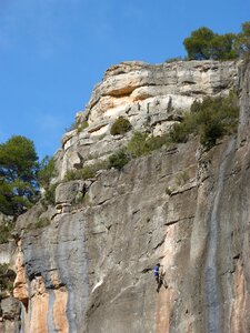 Rock wall siurana climber
