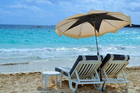 Sky blue parasol photo