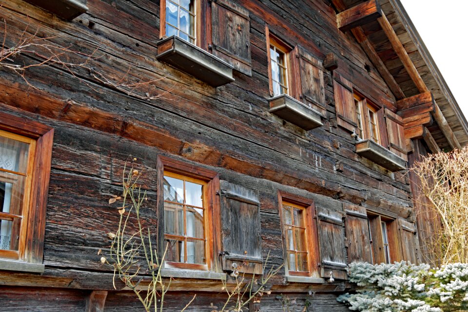 Window hauswand wood