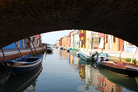 Venice colorful houses channel photo