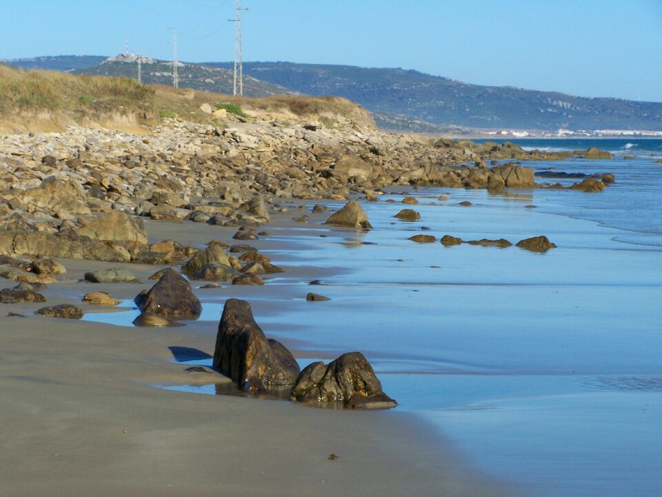 Rocks sea blue