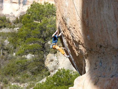 Challenge effort rock wall siurana
