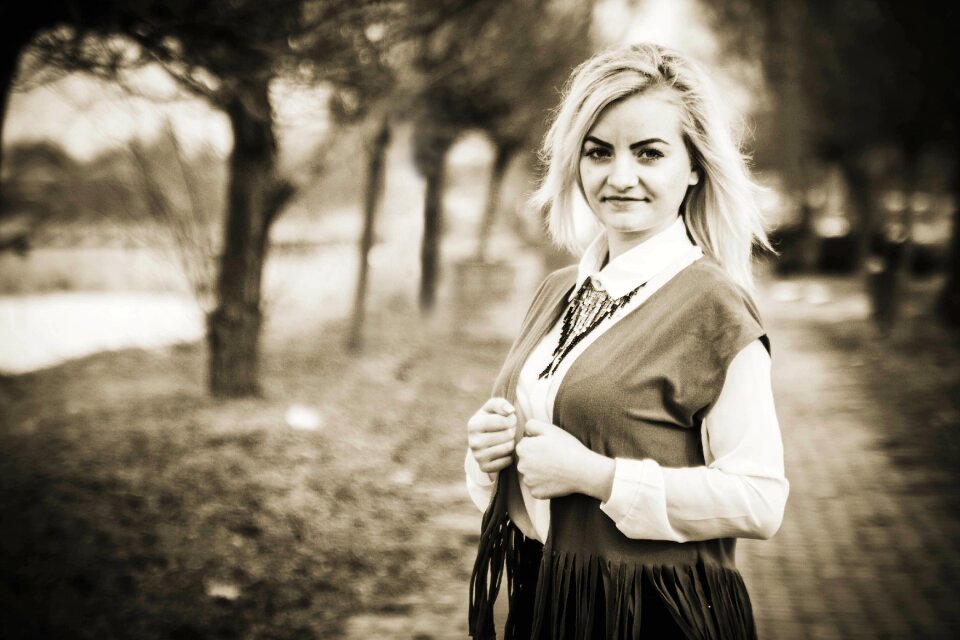 Beauty black and white blonde